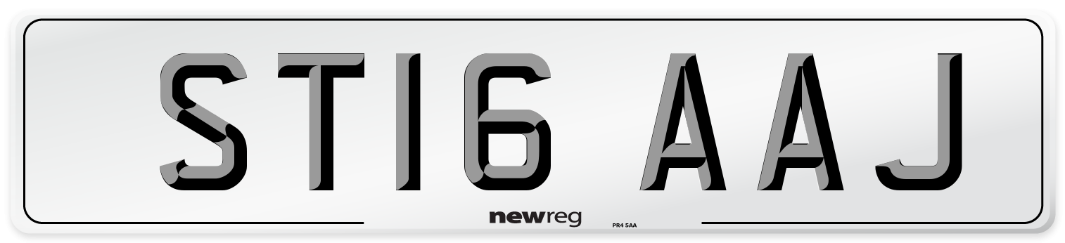 ST16 AAJ Number Plate from New Reg